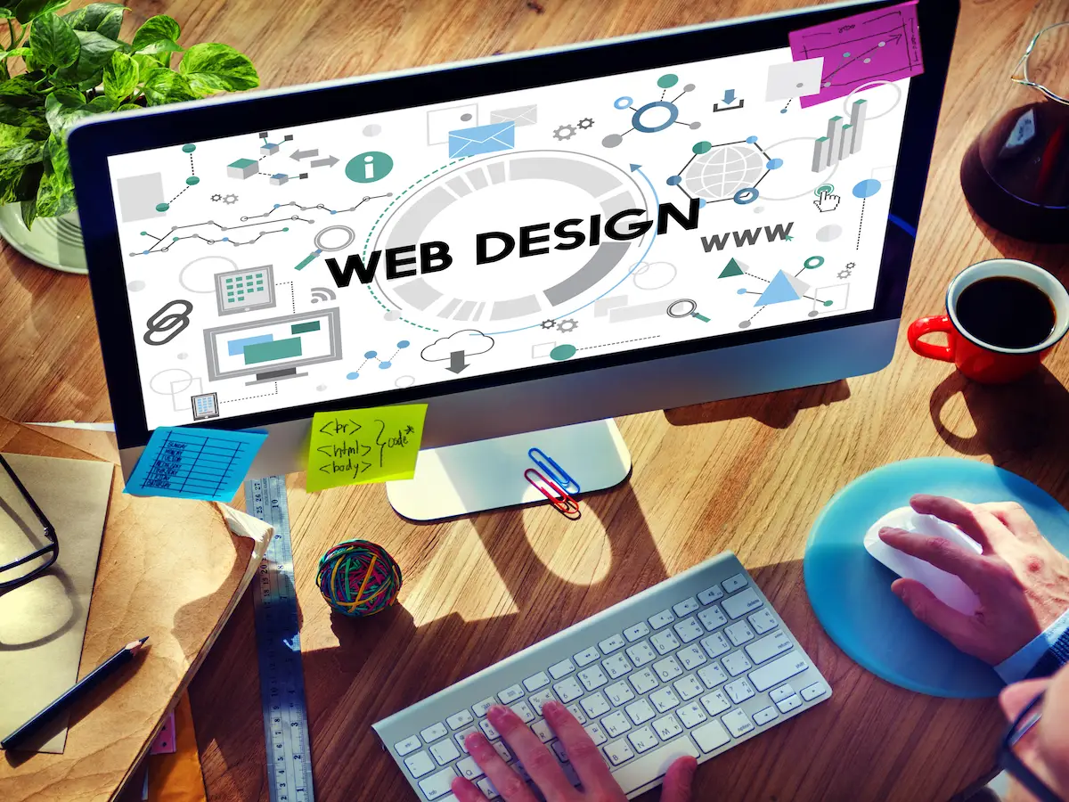 A web designer working on a website designing project